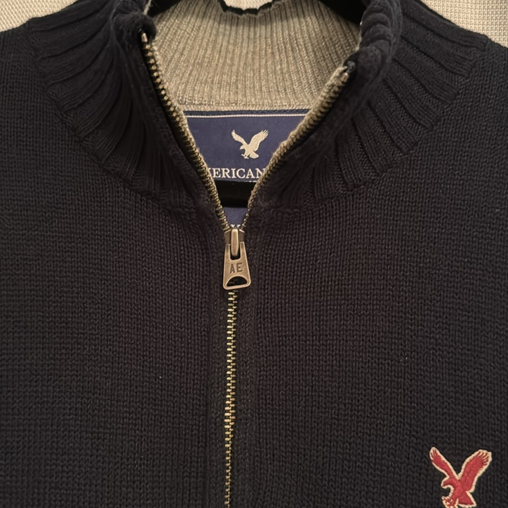Men's American Eagle Knit Quarter Zip - Picture 6 of 7